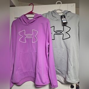 Under Armour Lavender and Light Gray Hoodies Women's Size XL!